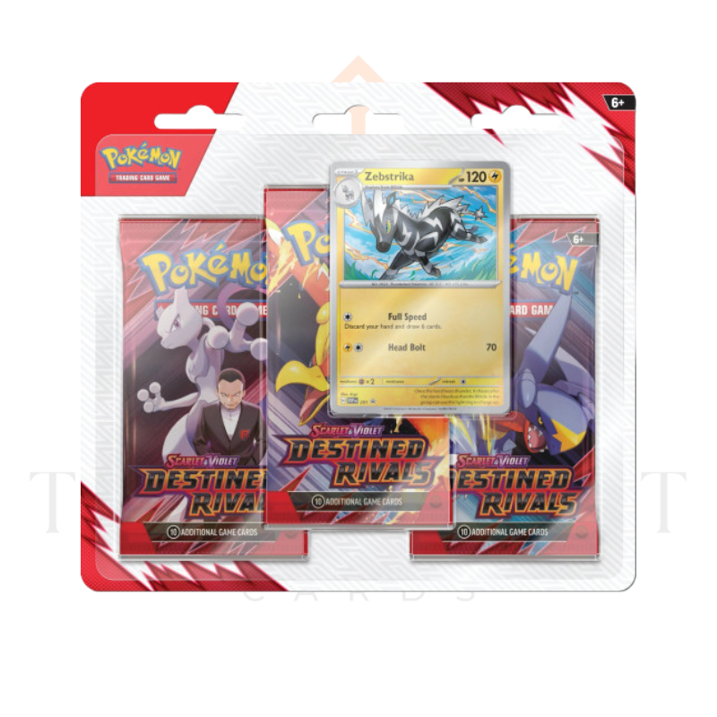 Pokemon TCG SV10 Destined Rivals 3 Pack Blister - Zebstrika
