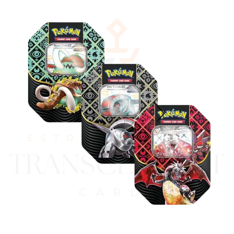Pokemon TCG: Scarlet & Violet – Paldean Fates 4-Booster Tin (One of Each Design)