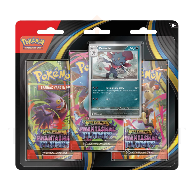 [Pre Order] Pokemon TCG Mega Evolution Phantasmal Flames 3 Pack Blister (Chosen at Random)