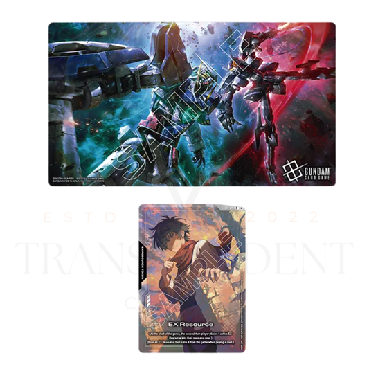 Gundam Card Game Official Playmat & Card Set — Mobile Suit Gundam 00