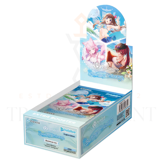 Hololive Official Card Game - Extra Booster Summer Hologram Booster Box (8 Booster Packs)