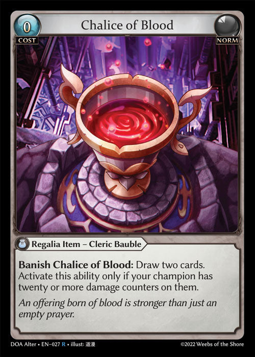 DOA Alter 027 Chalice of Blood (R)