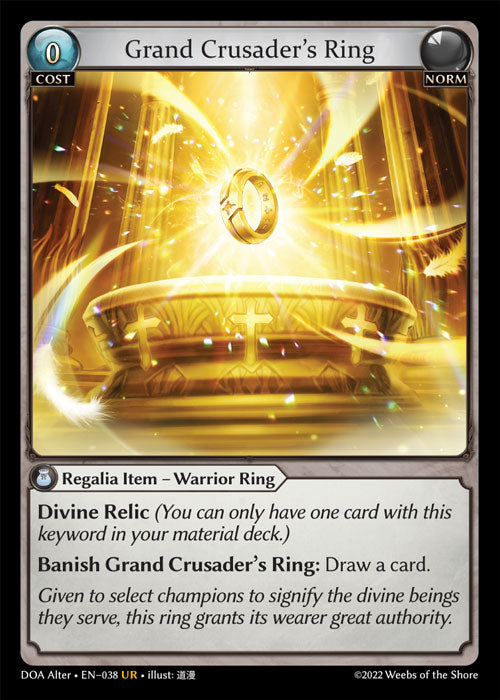 DOA Alter 038 Grand Crusader's Ring (UR)