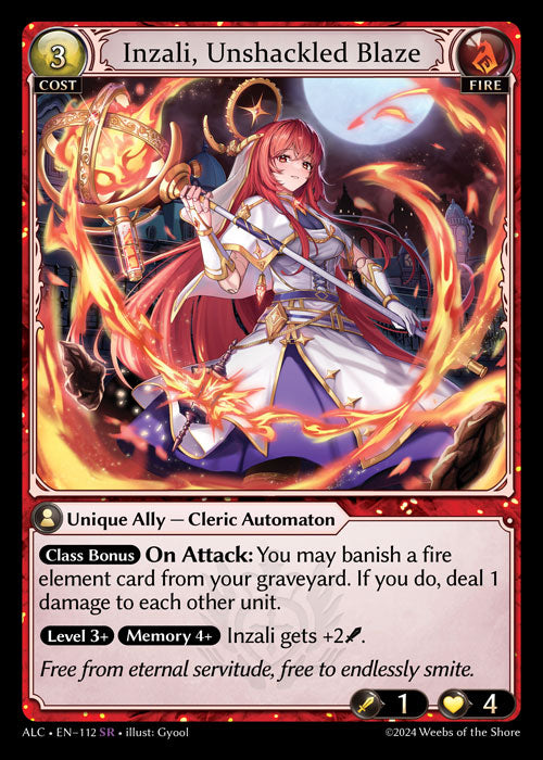 ALC 112 Inzali, Unshackled Blaze (SR)