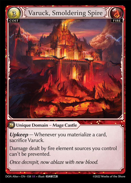 DOA Alter 158 Varuck, Smoldering Spire (SR)