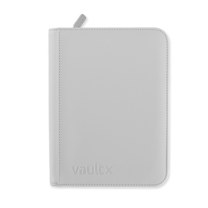 Vault X - 4Pocket Exo-Tec® Zip Binder White Edition