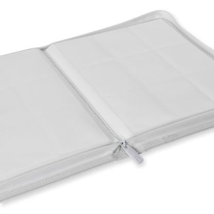 Vault X - 9-Pocket Exo-Tec® Zip Binder White Edition