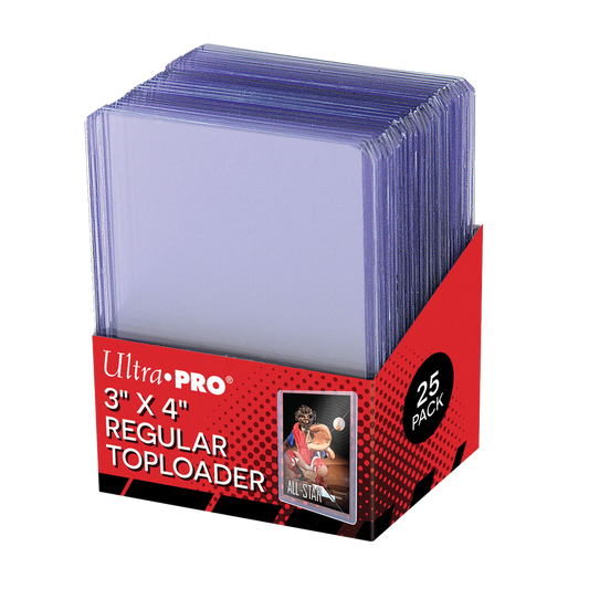 3" x 4" Clear Regular Toploaders (25) for Standard Size Cards